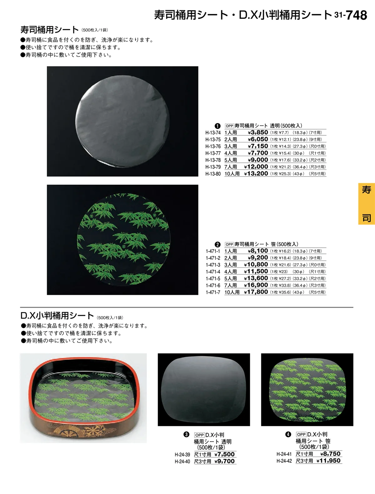 割烹漆器vol.31・ページ番号748・寿司