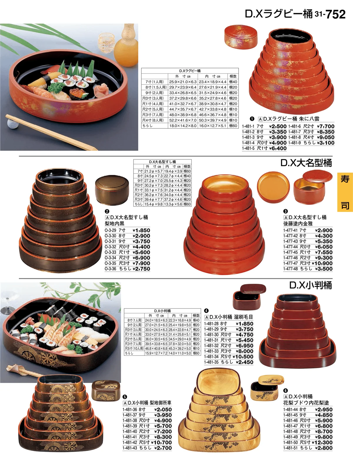 割烹漆器vol.31・ページ番号752・寿司