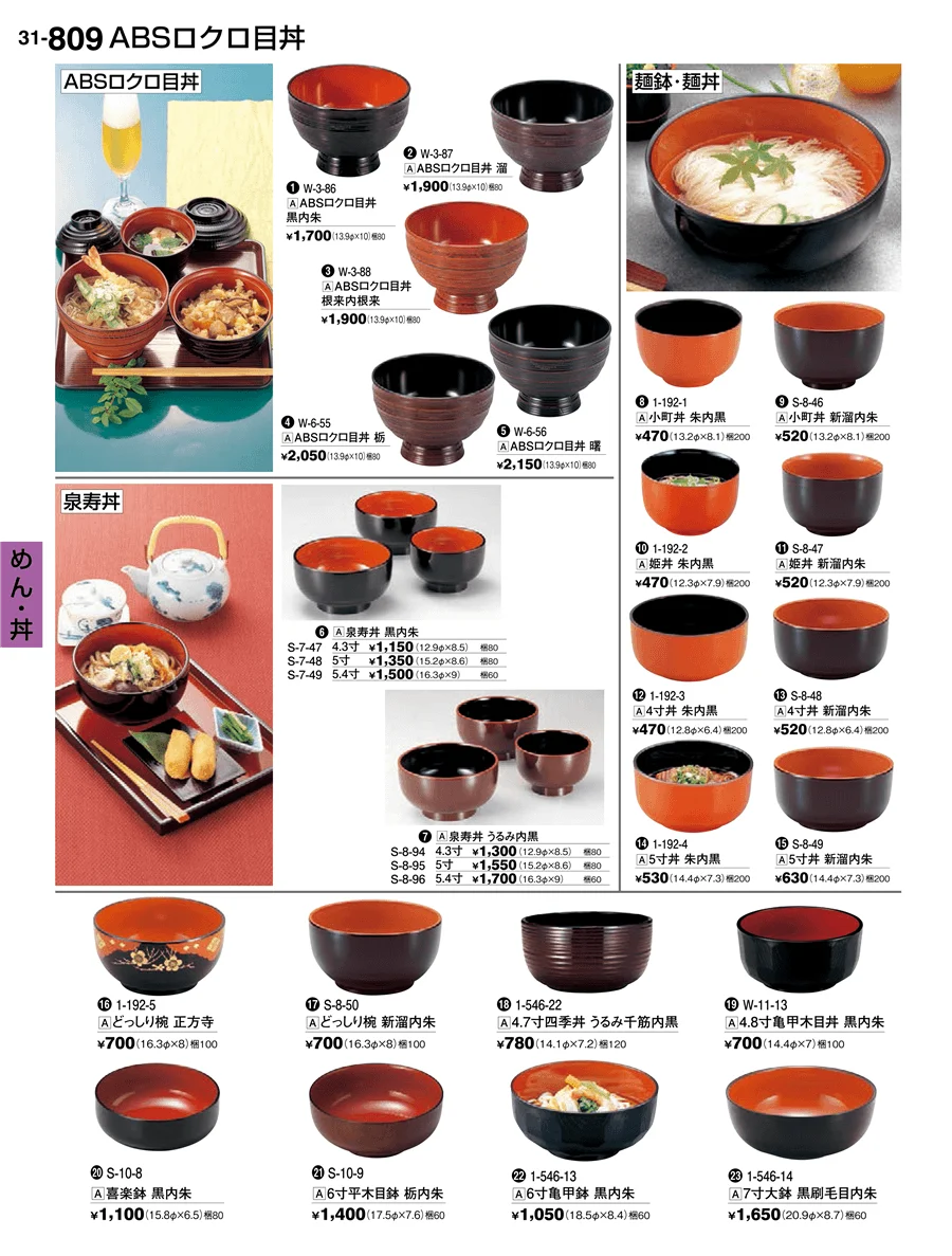 めん・丼 ページ809