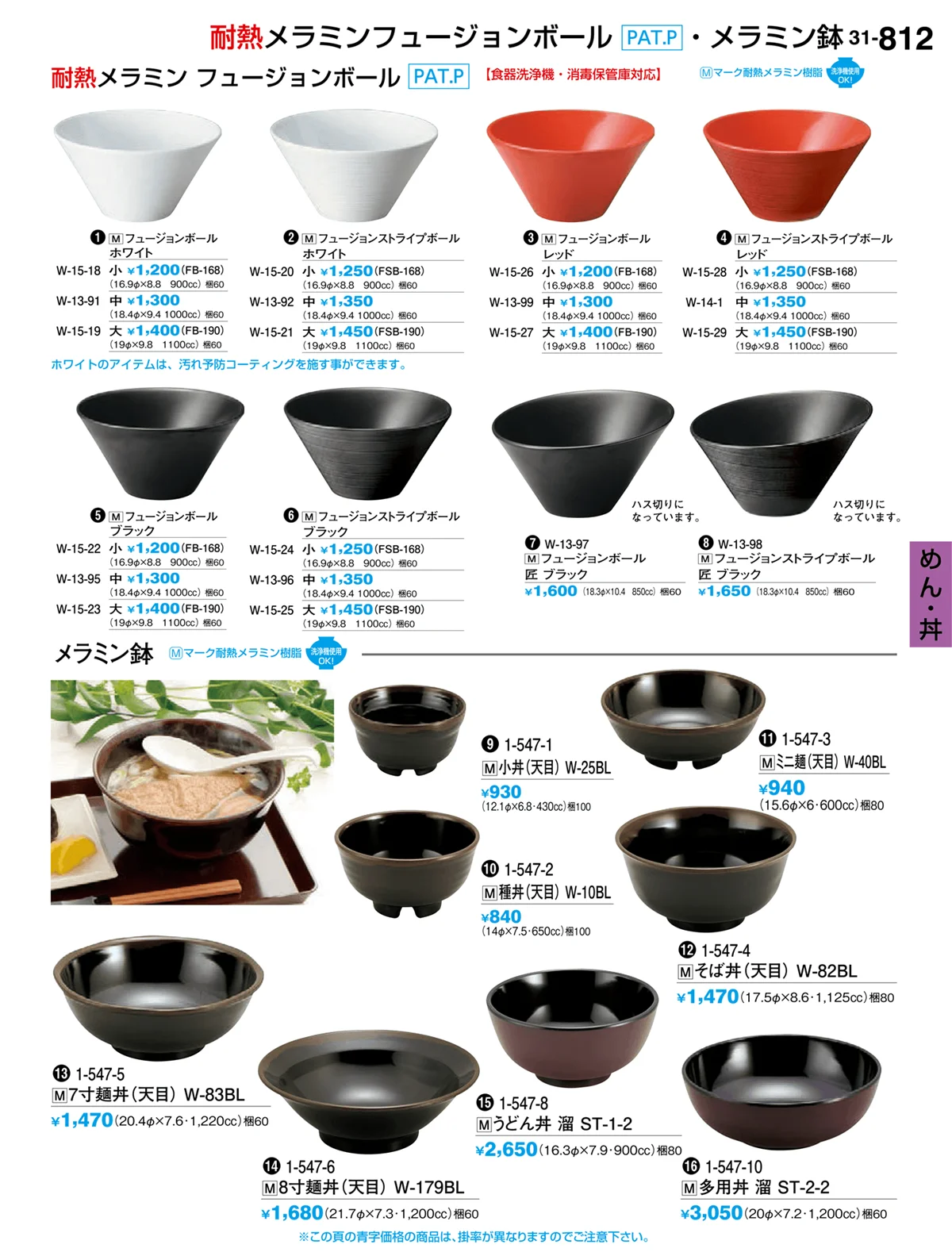 割烹漆器vol.31・ページ番号812・めん・丼