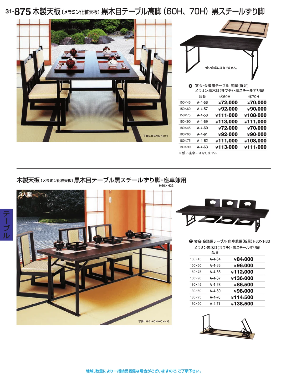 割烹漆器vol.31・ページ番号875・テーブル