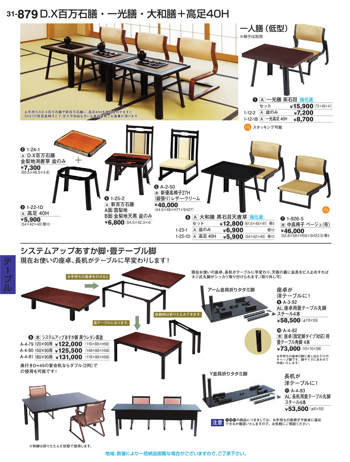割烹漆器vol.31・ページ番号879・テーブル
