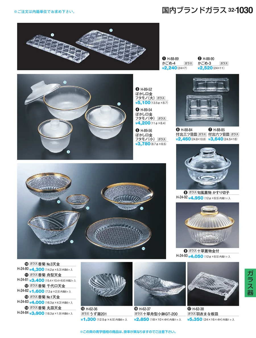 ガラス器 ページ1030