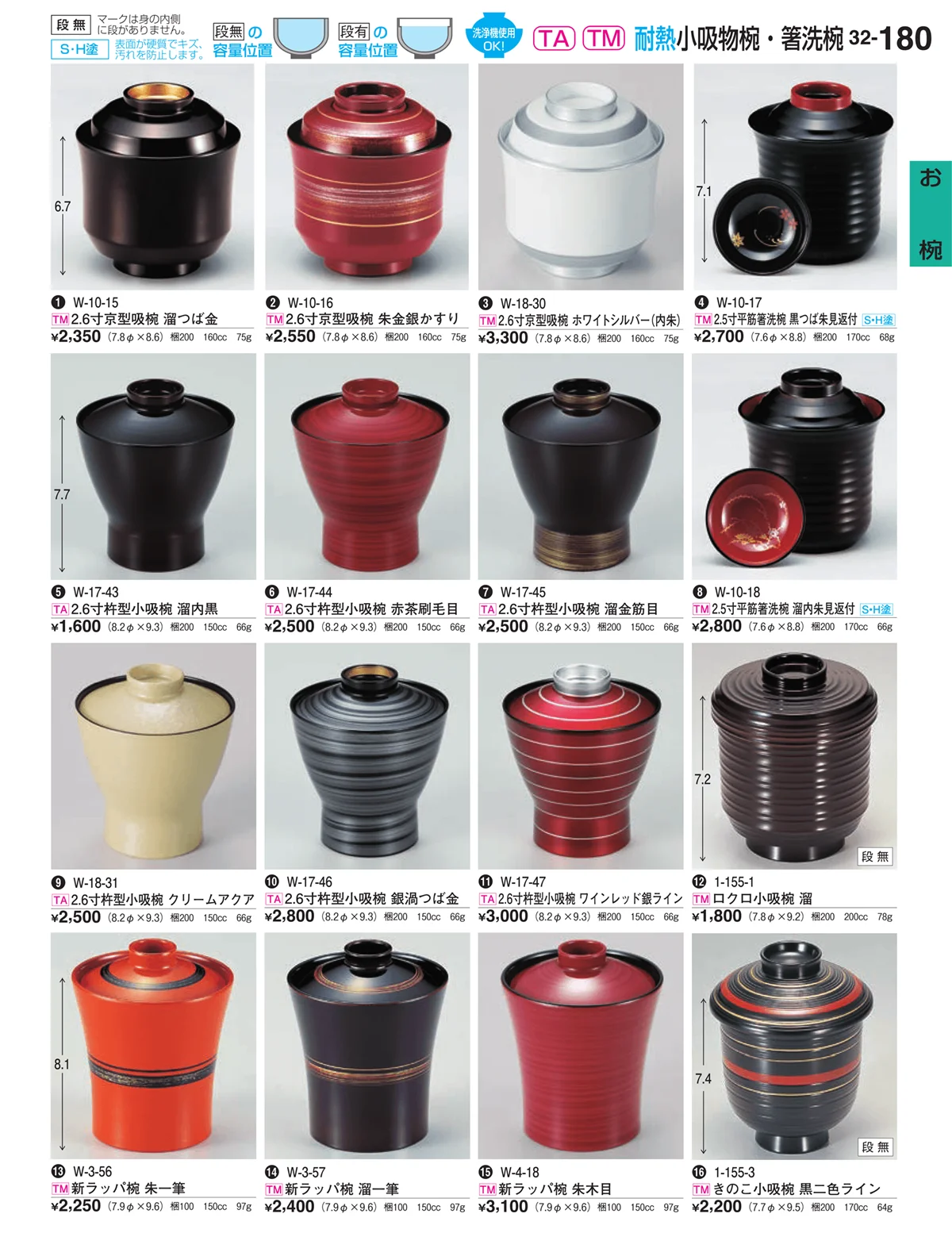 割烹漆器vol.32・ページ番号180・お椀