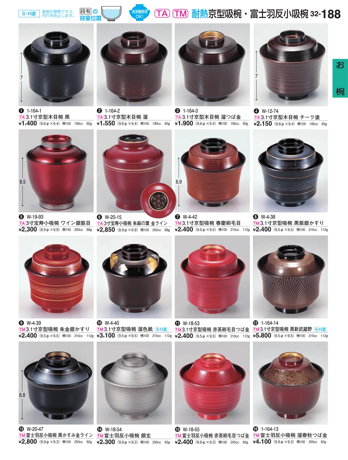 割烹漆器vol.32・ページ番号188・お椀