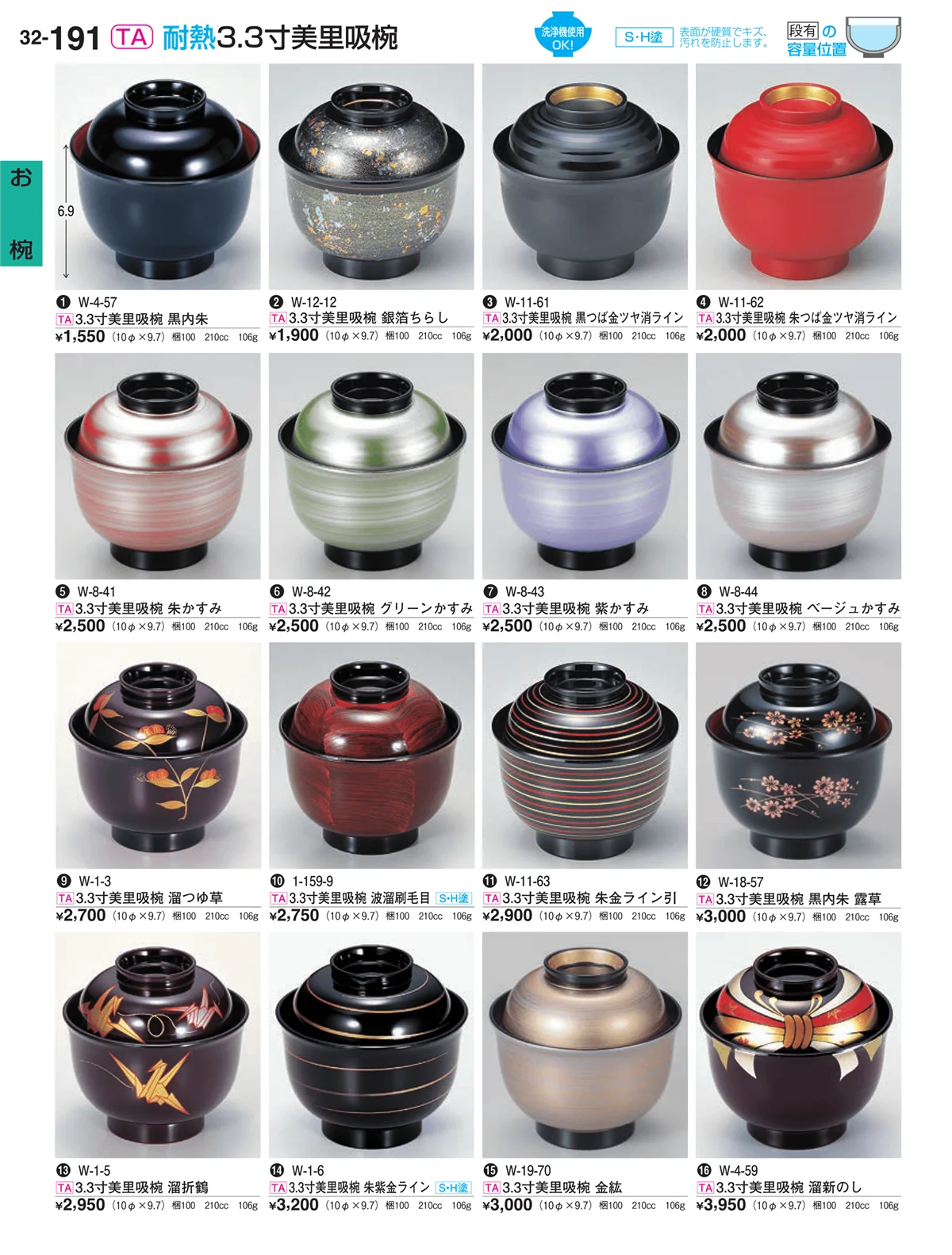 割烹漆器vol.32・ページ番号191・お椀