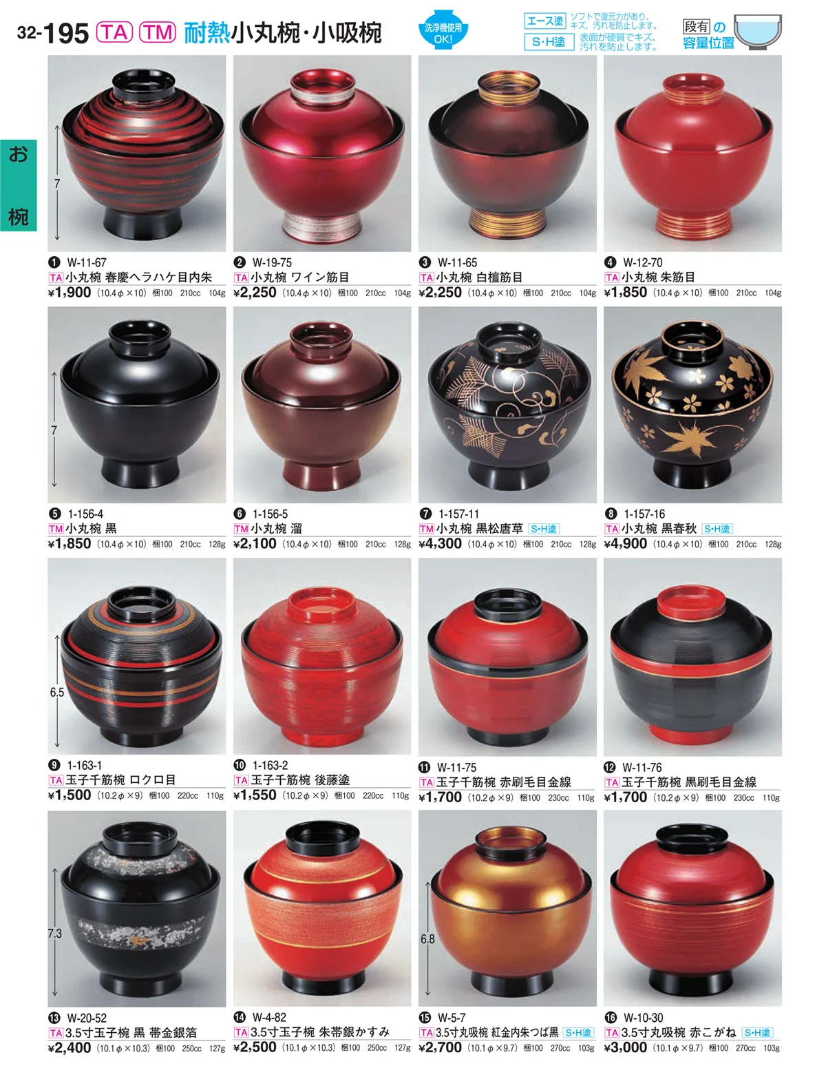 割烹漆器vol.32・ページ番号195・お椀