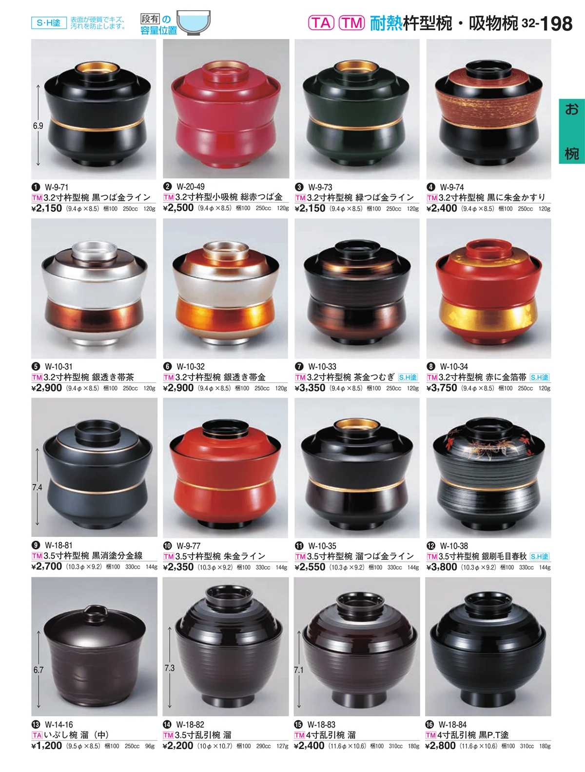 割烹漆器vol.32・ページ番号198・お椀