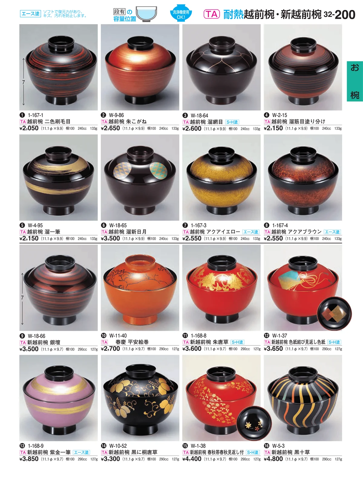 割烹漆器vol.32・ページ番号200・お椀