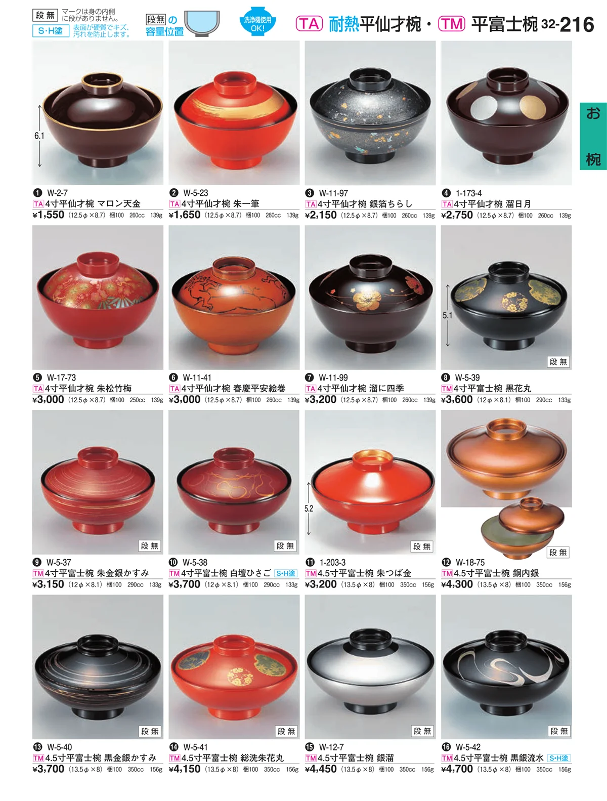 割烹漆器vol.32・ページ番号216・お椀