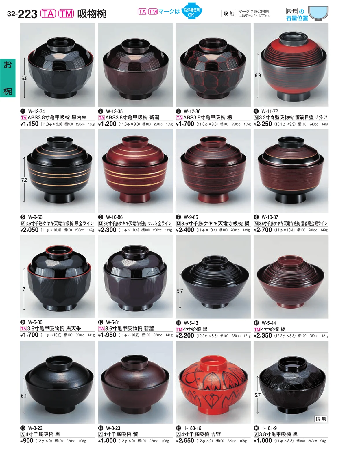 割烹漆器vol.32・ページ番号223・お椀