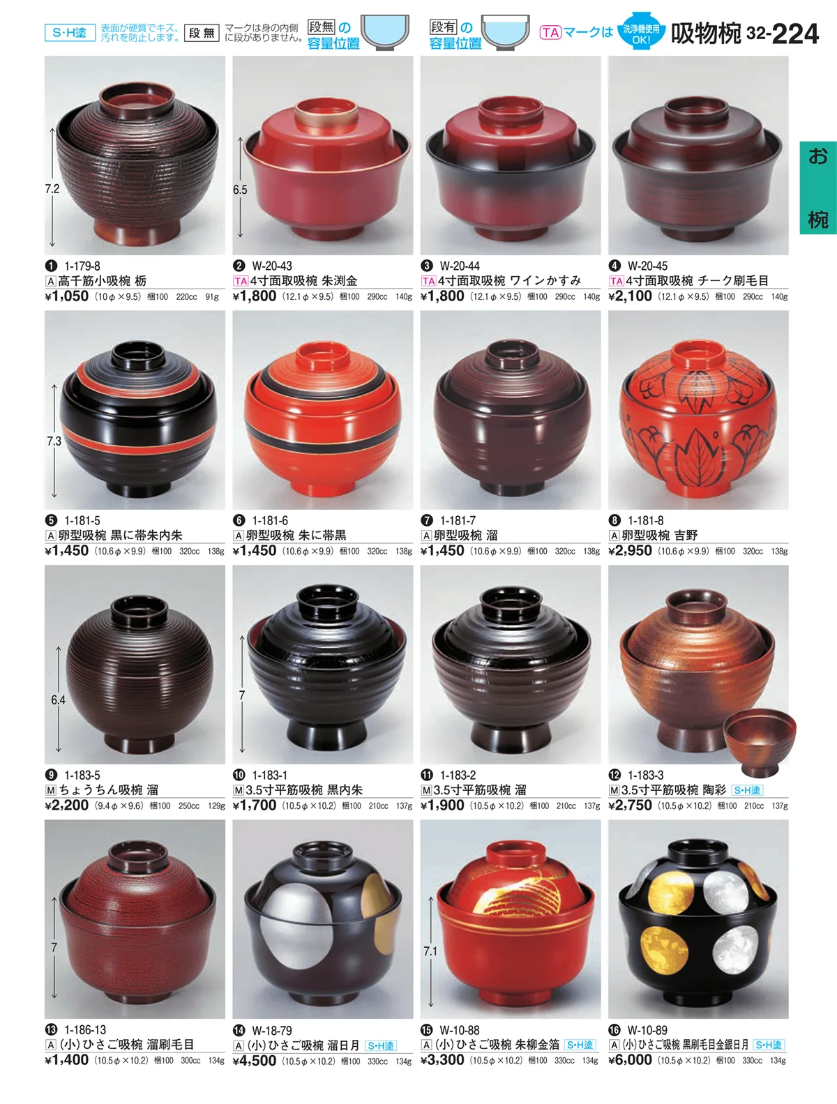 割烹漆器vol.32・ページ番号224・お椀
