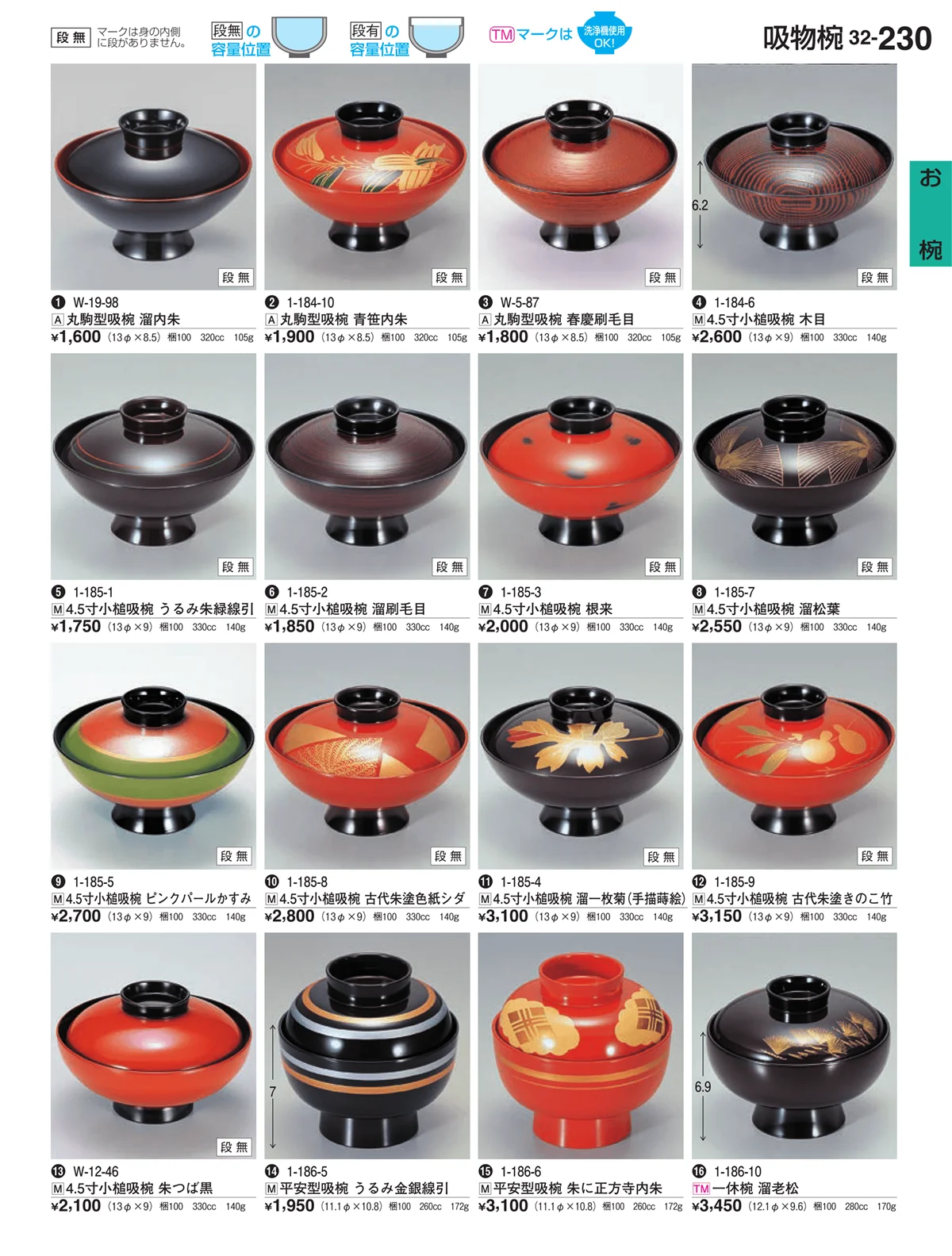 割烹漆器vol.32・ページ番号230・お椀