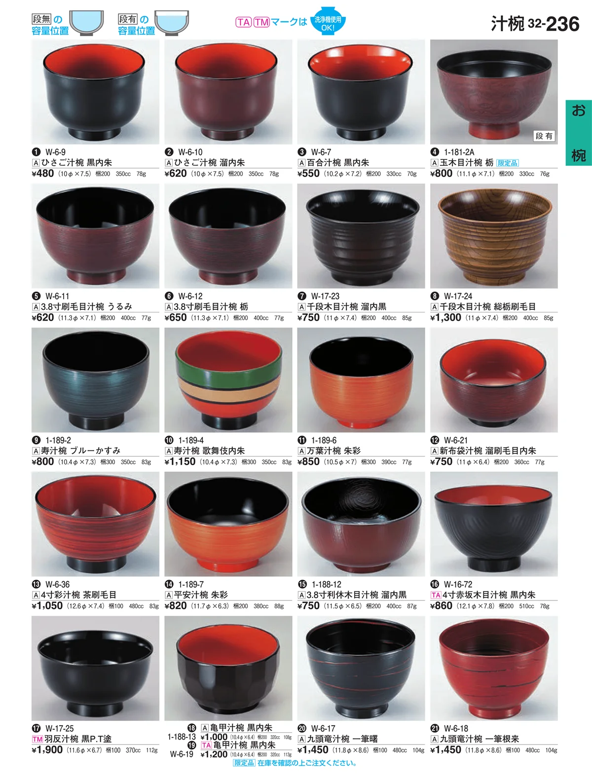 割烹漆器vol.32・ページ番号236・お椀