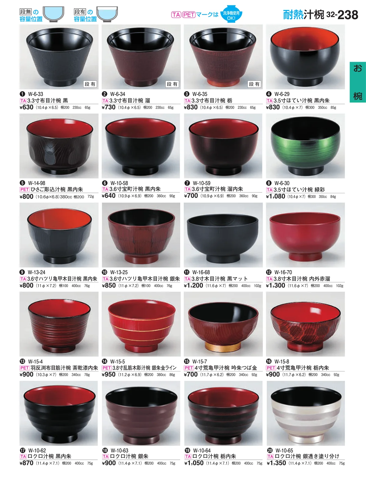 割烹漆器vol.32・ページ番号238・お椀
