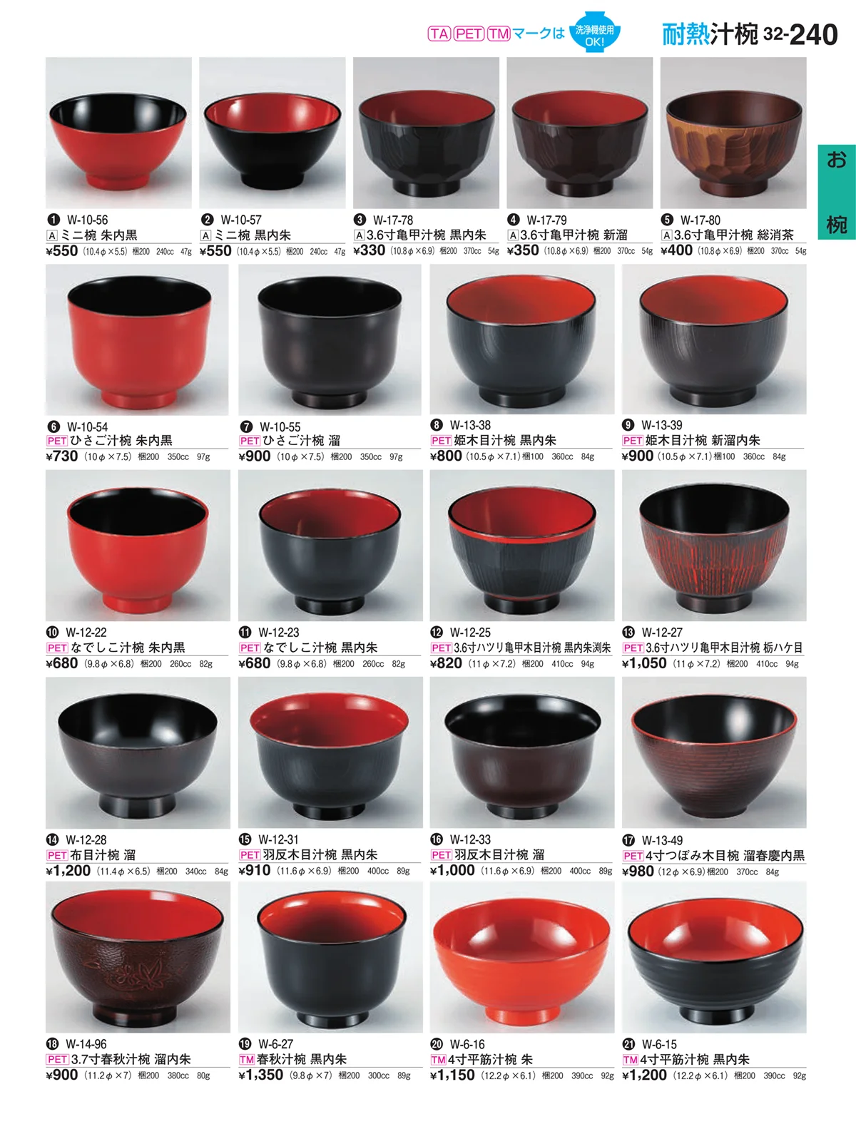 割烹漆器vol.32・ページ番号240・お椀