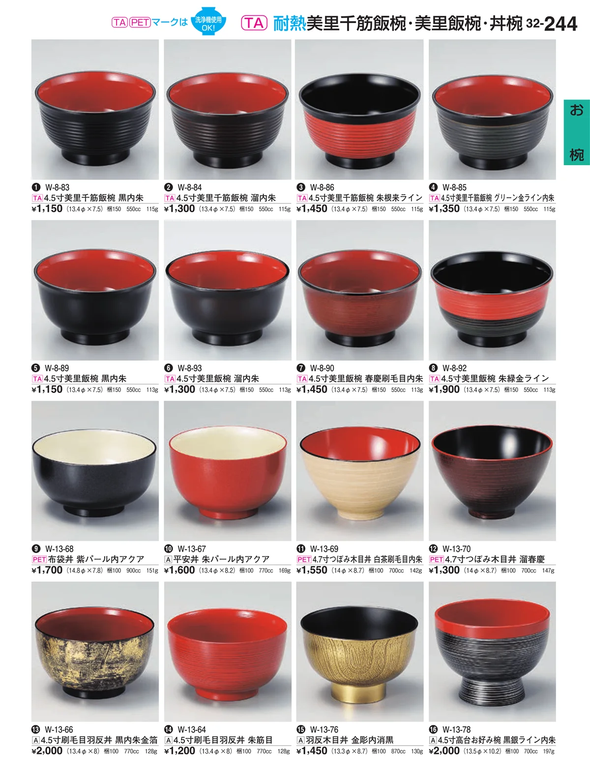 割烹漆器vol.32・ページ番号244・お椀