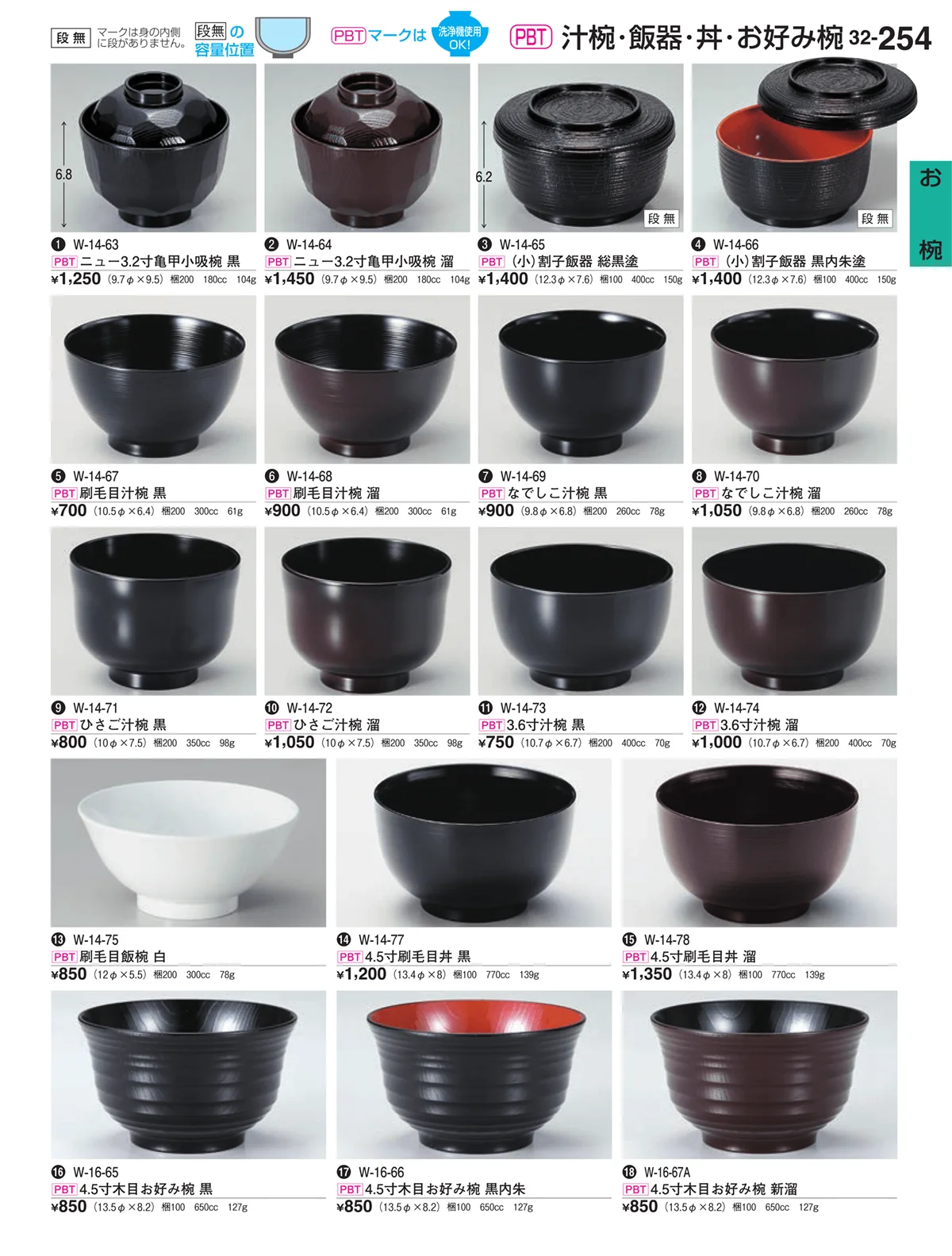 割烹漆器vol.32・ページ番号254・お椀