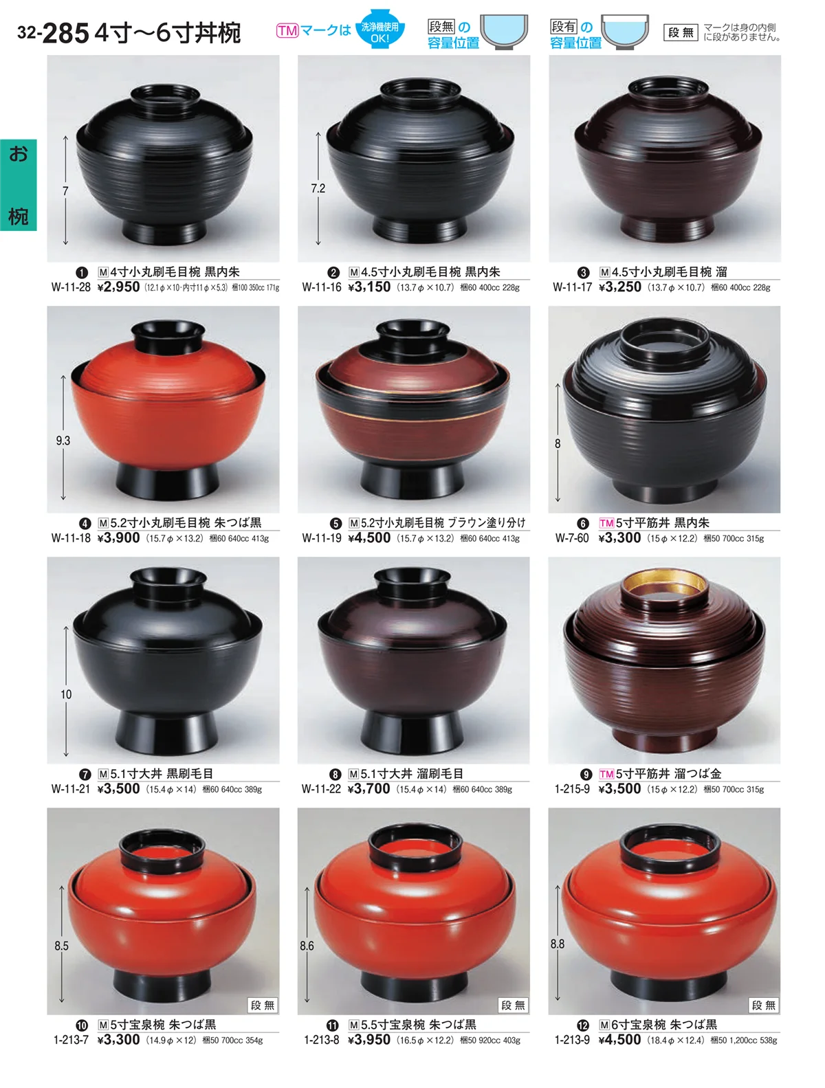 割烹漆器vol.32・ページ番号285・お椀