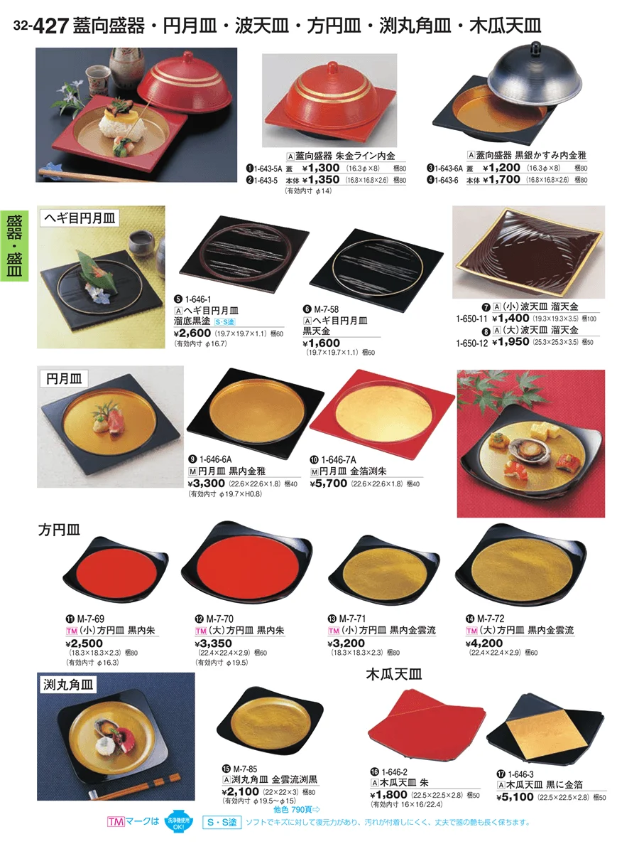 盛箱・盛皿 ページ427