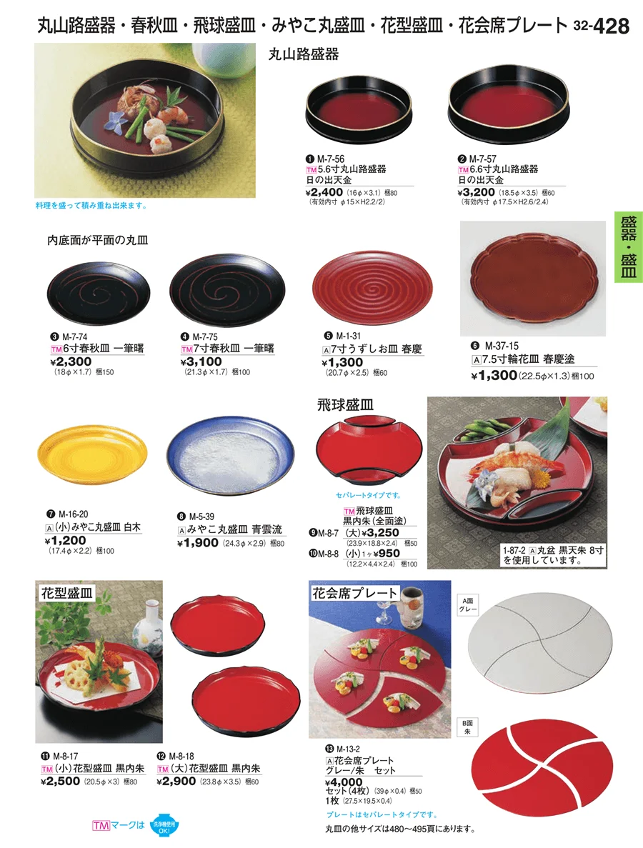 盛箱・盛皿 ページ428