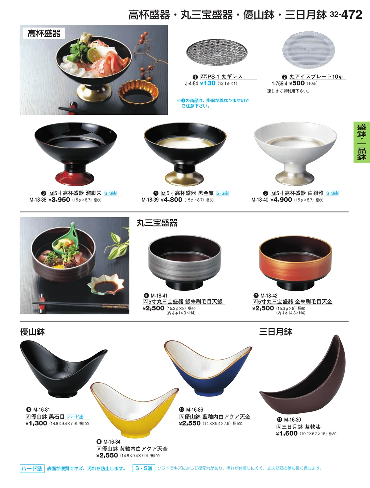 割烹漆器vol.32・ページ番号472・盛鉢・一品鉢
