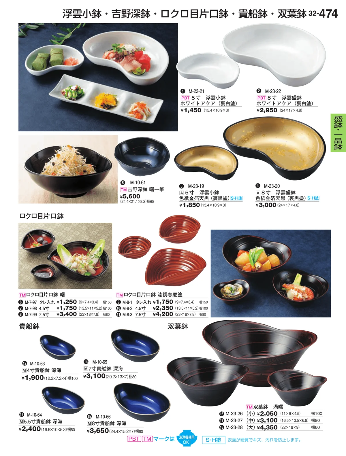 割烹漆器vol.32・ページ番号474・盛鉢・一品鉢