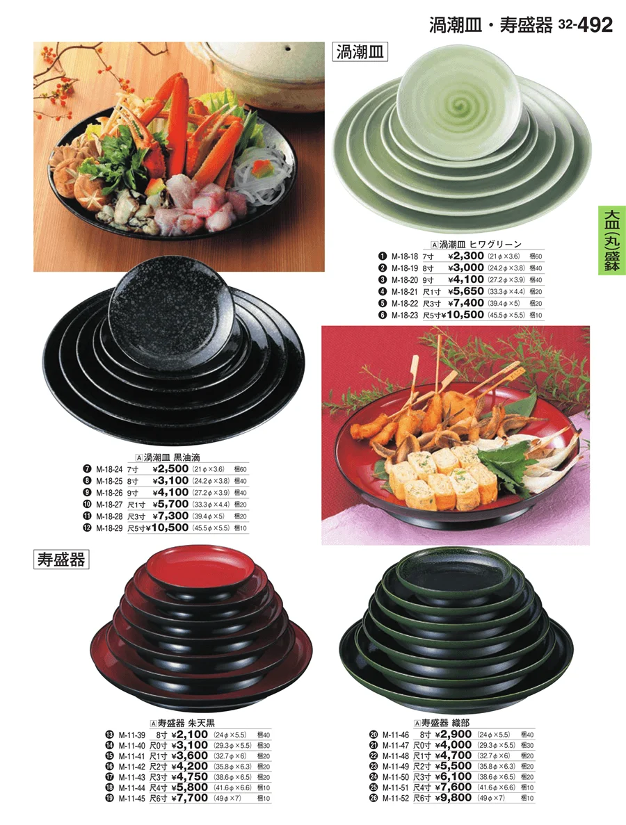 大皿（丸）盛鉢 ページ492