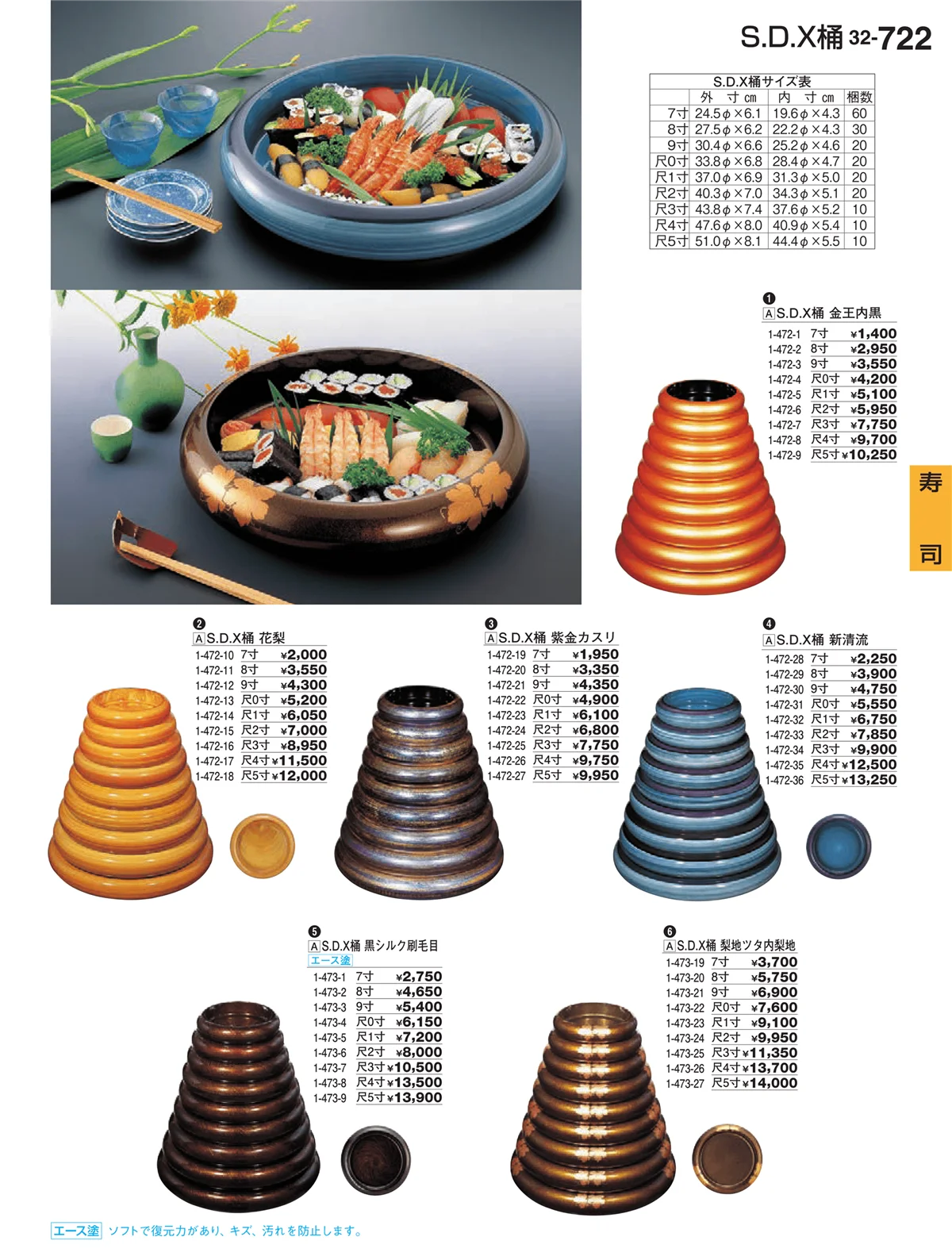 割烹漆器vol.32・ページ番号722・寿司