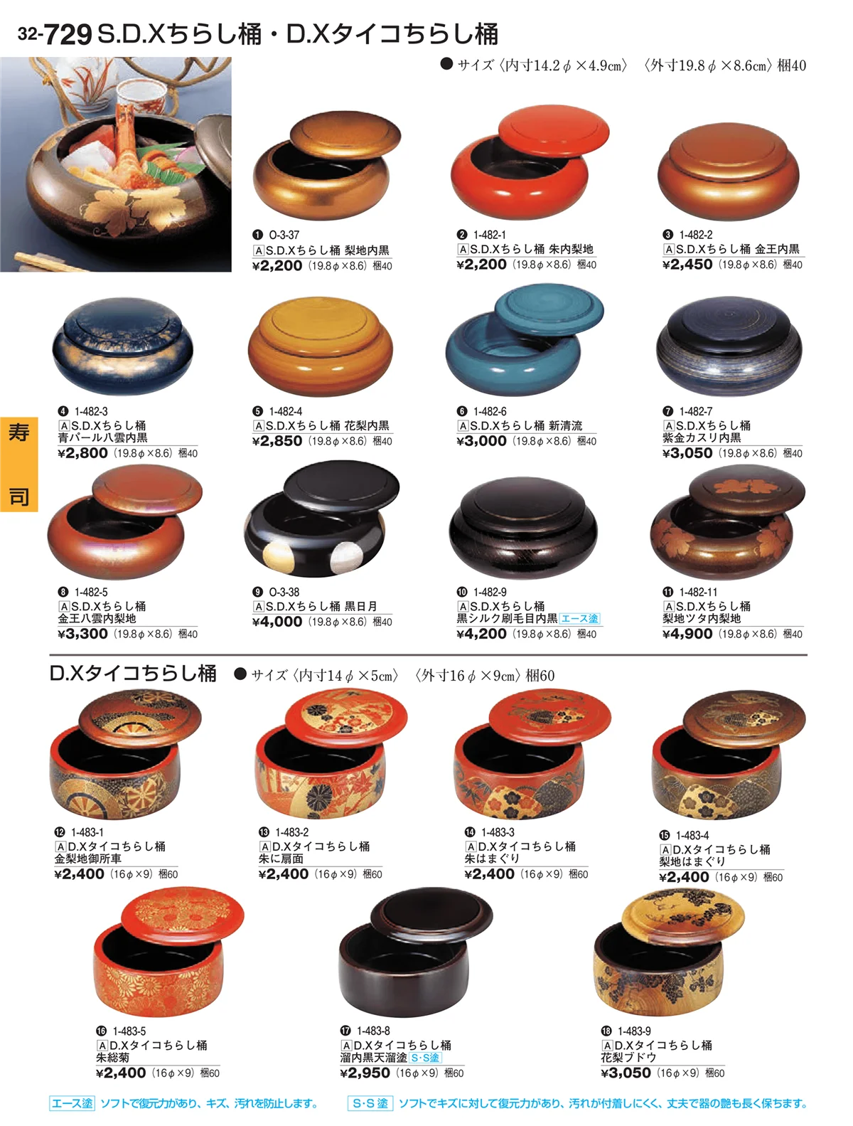 割烹漆器vol.32・ページ番号729・寿司