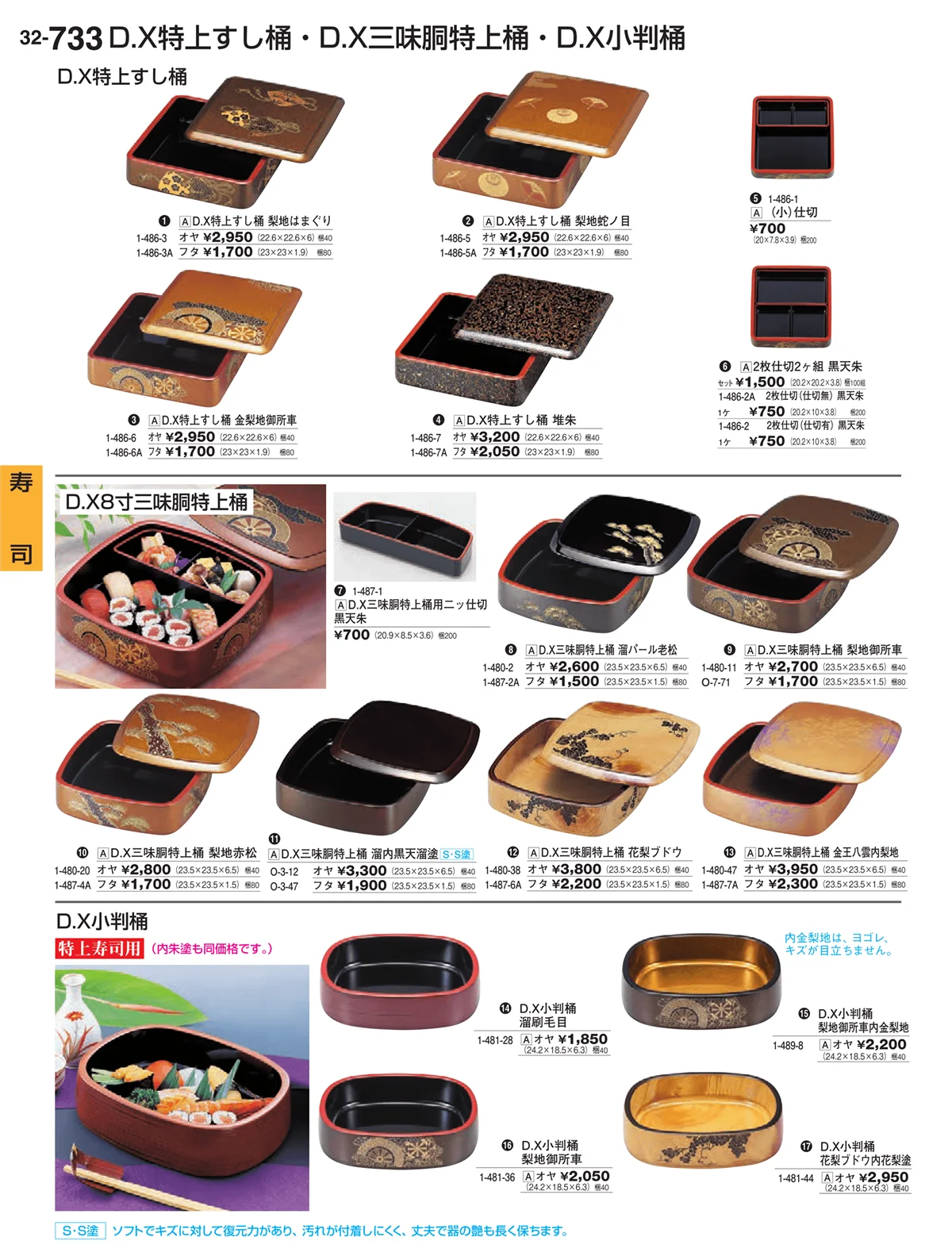 割烹漆器vol.32・ページ番号733・寿司