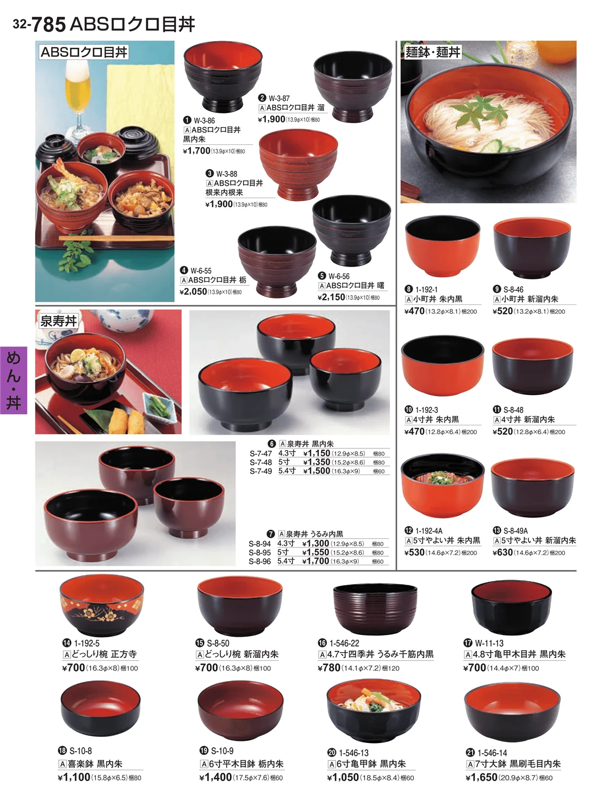 割烹漆器vol.32・ページ番号785・めん・丼