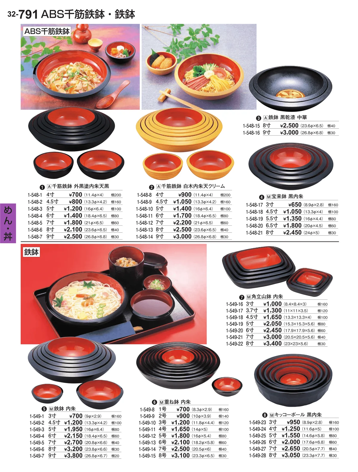 割烹漆器vol.32・ページ番号791・めん・丼