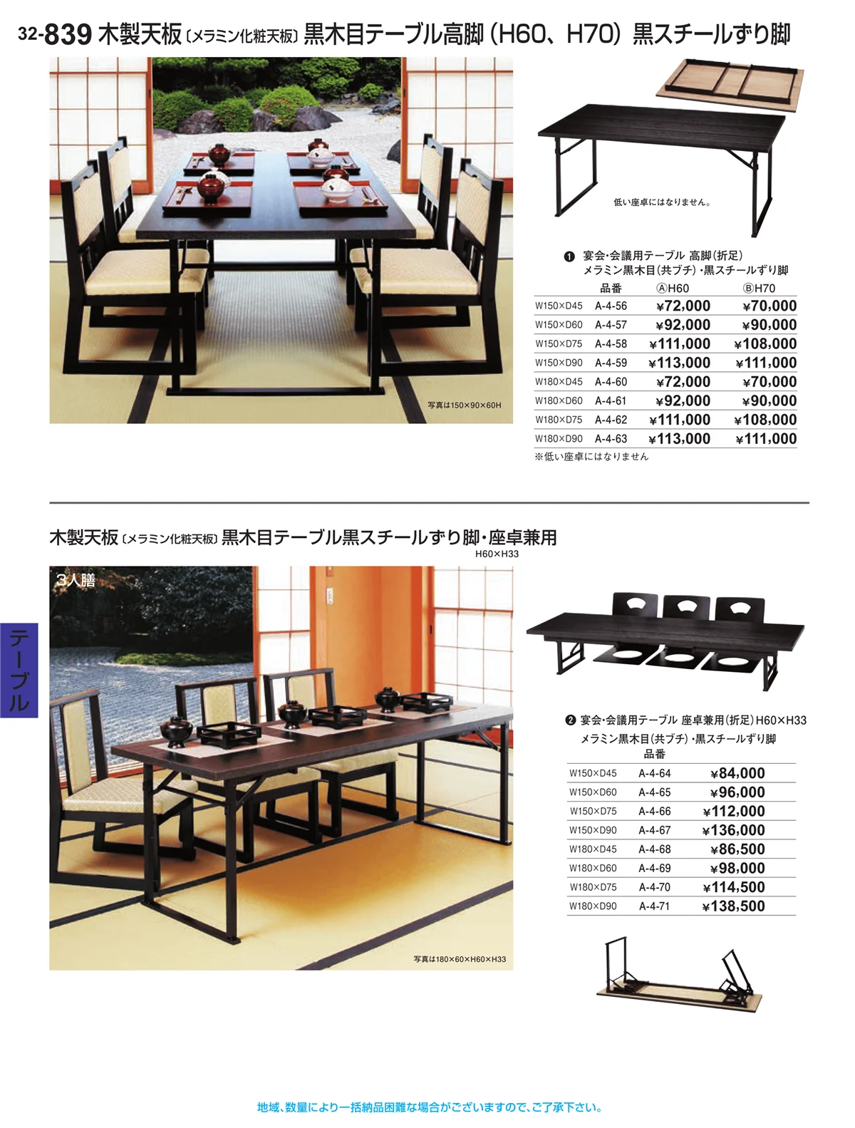 割烹漆器vol.32・ページ番号839・テーブル