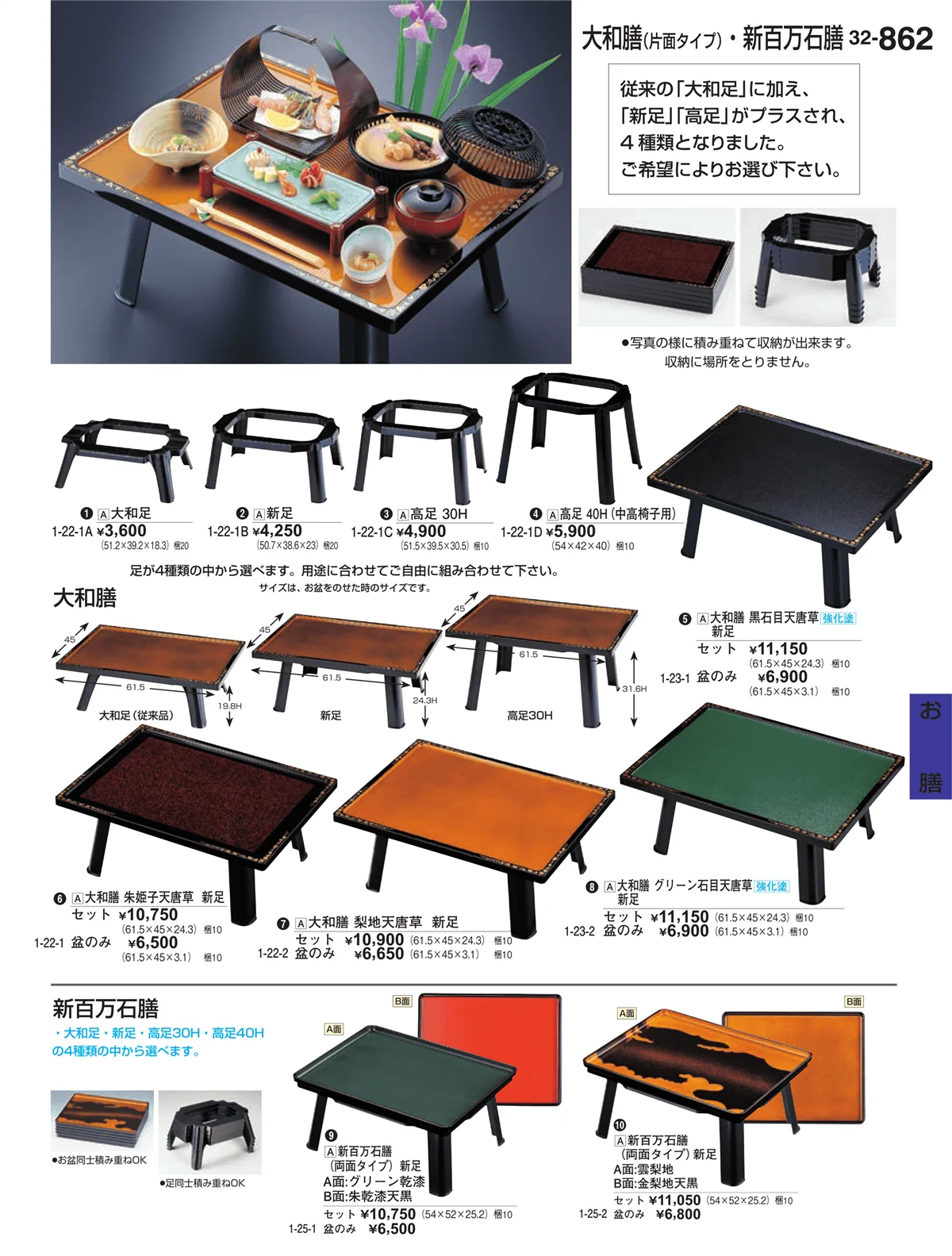 割烹漆器vol.32・ページ番号862・お膳