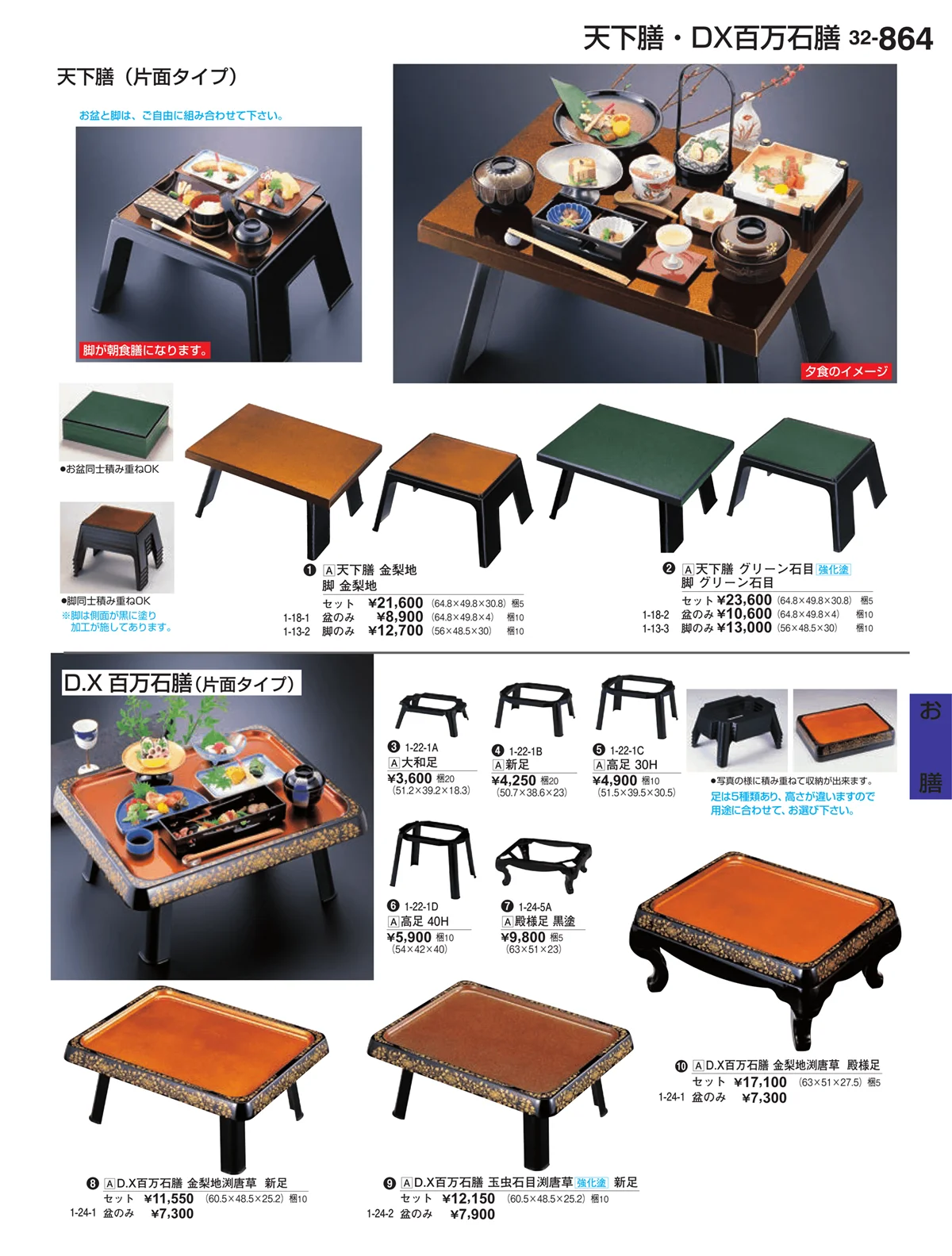 割烹漆器vol.32・ページ番号864・お膳