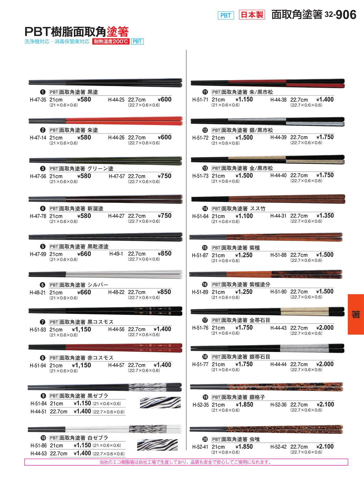 割烹漆器vol.32・ページ番号906・箸