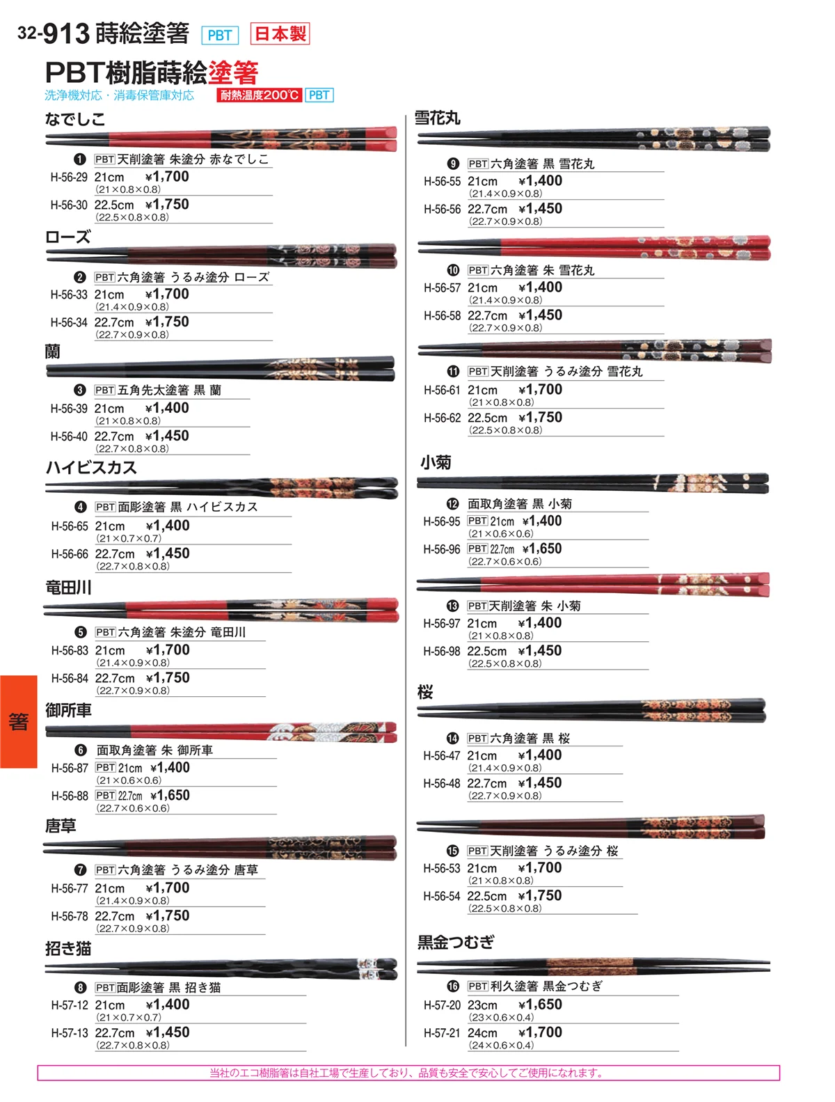 割烹漆器vol.32・ページ番号913・箸