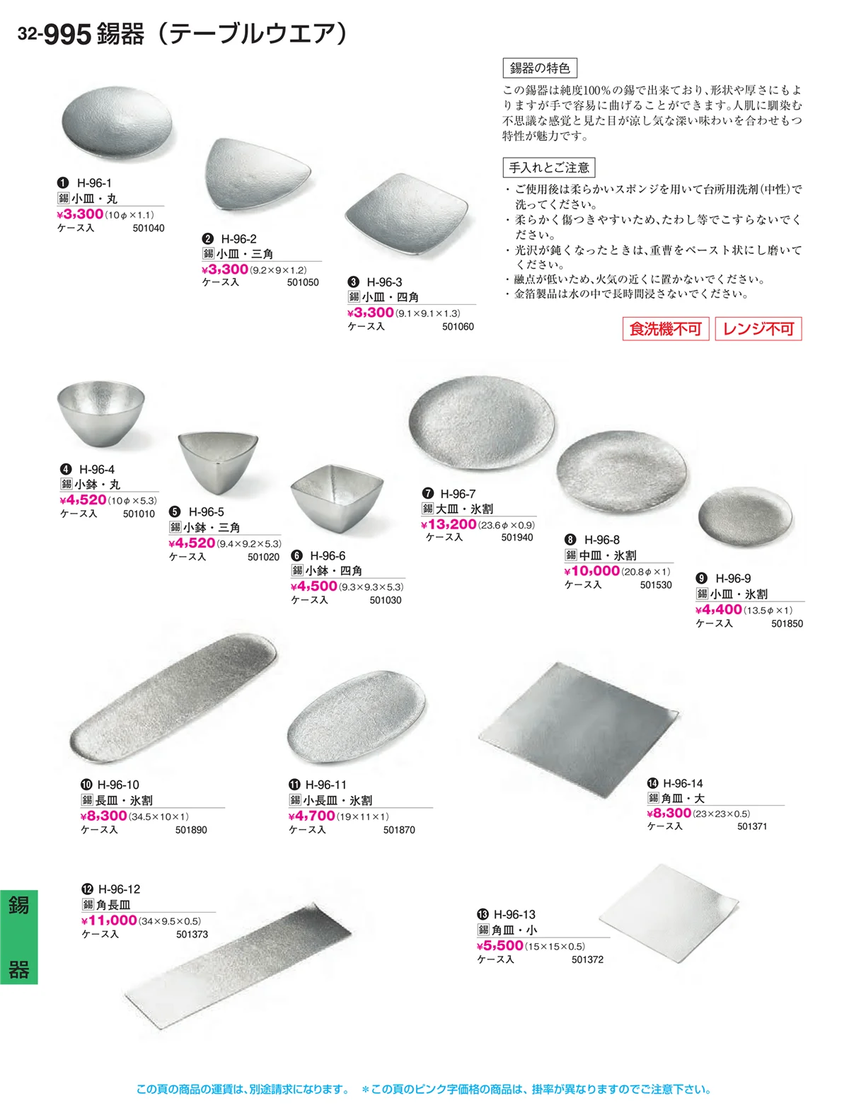 割烹漆器vol.32・ページ番号995・錫器