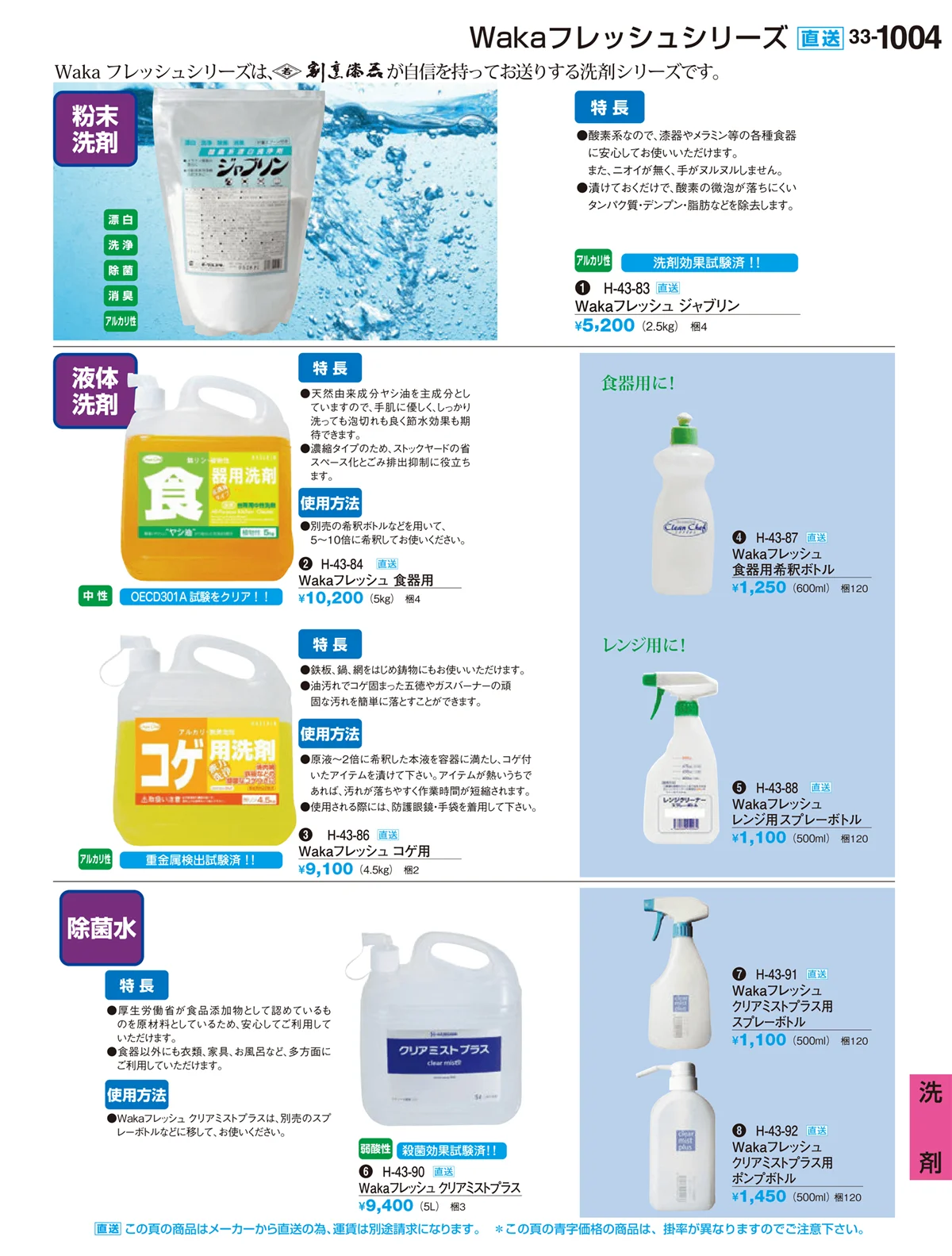 割烹漆器vol.33・ページ番号1004・洗剤