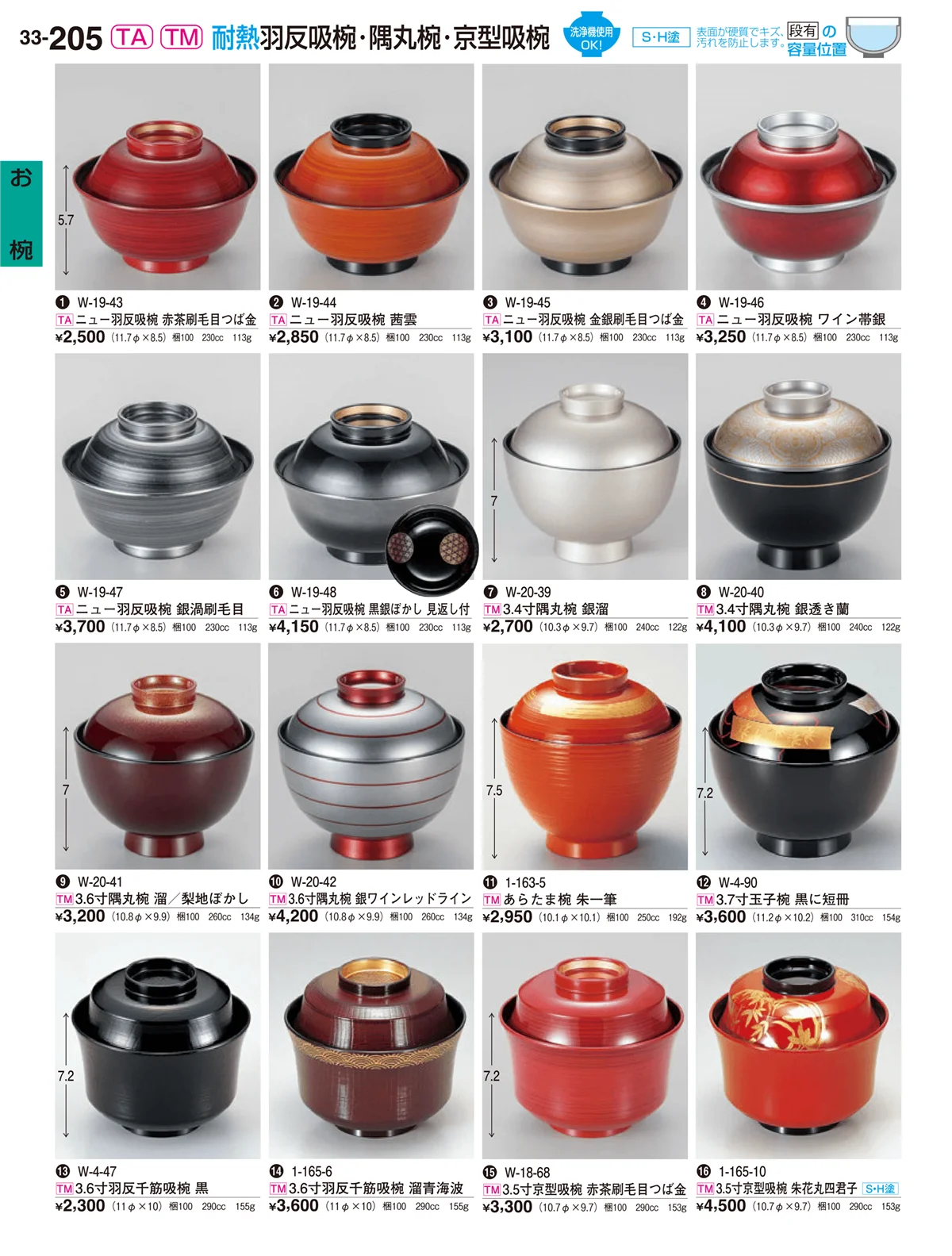 割烹漆器vol.33・ページ番号205・お椀