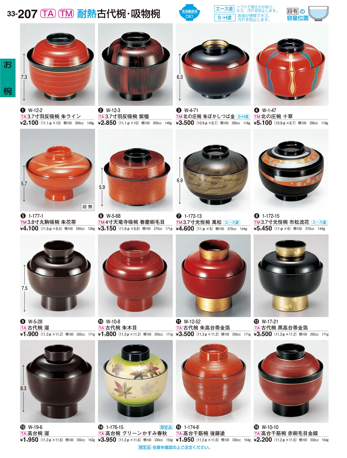 割烹漆器vol.33・ページ番号207・お椀