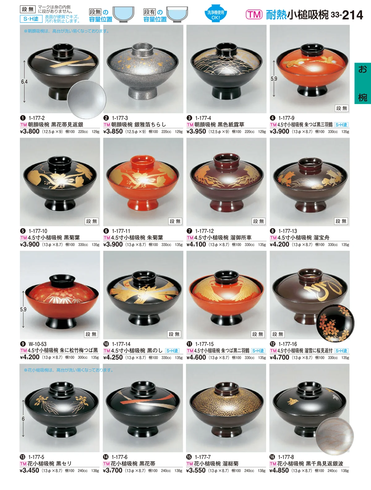 割烹漆器vol.33・ページ番号214・お椀
