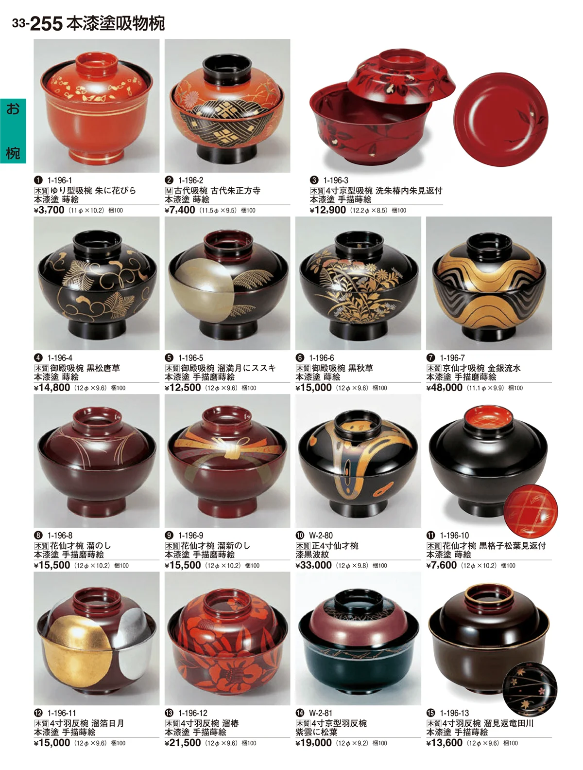 割烹漆器vol.33・ページ番号255・お椀