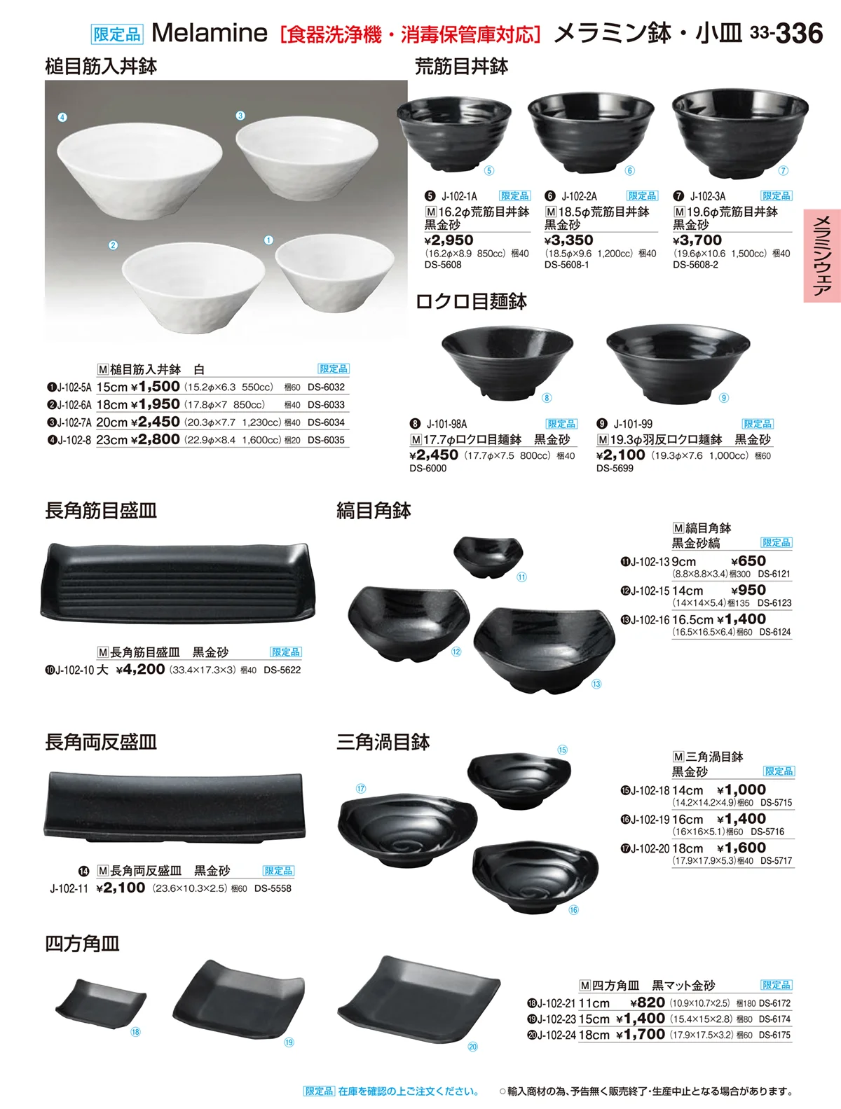 割烹漆器vol.33・ページ番号336・メラミンウェア