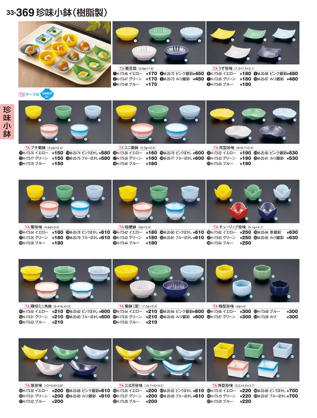 割烹漆器vol.33・ページ番号369・珍味小鉢