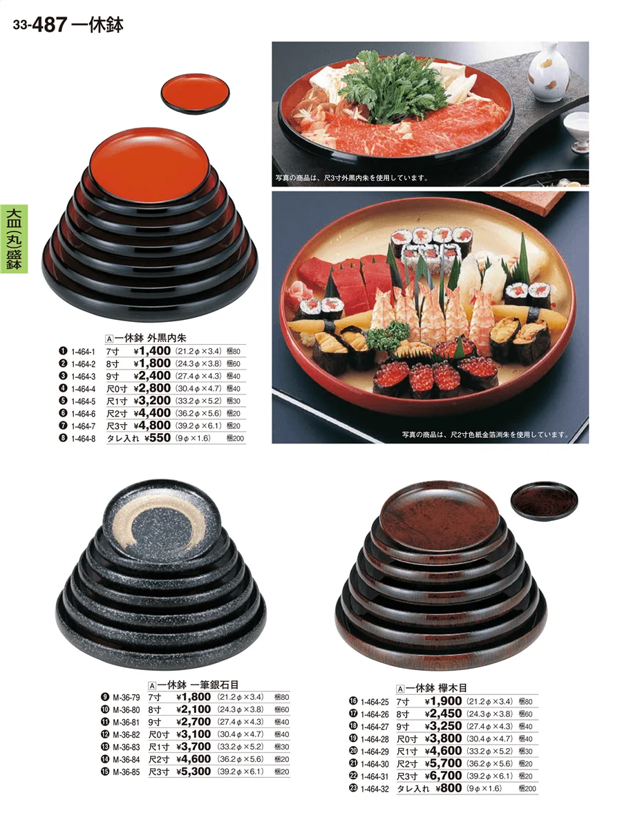 大皿（丸）盛鉢 ページ487