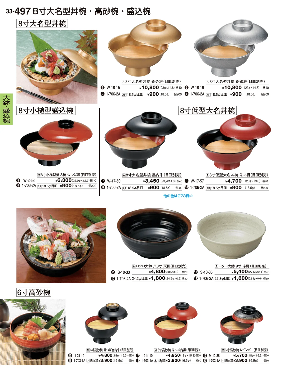 割烹漆器vol.33・ページ番号497・大鉢・盛込椀