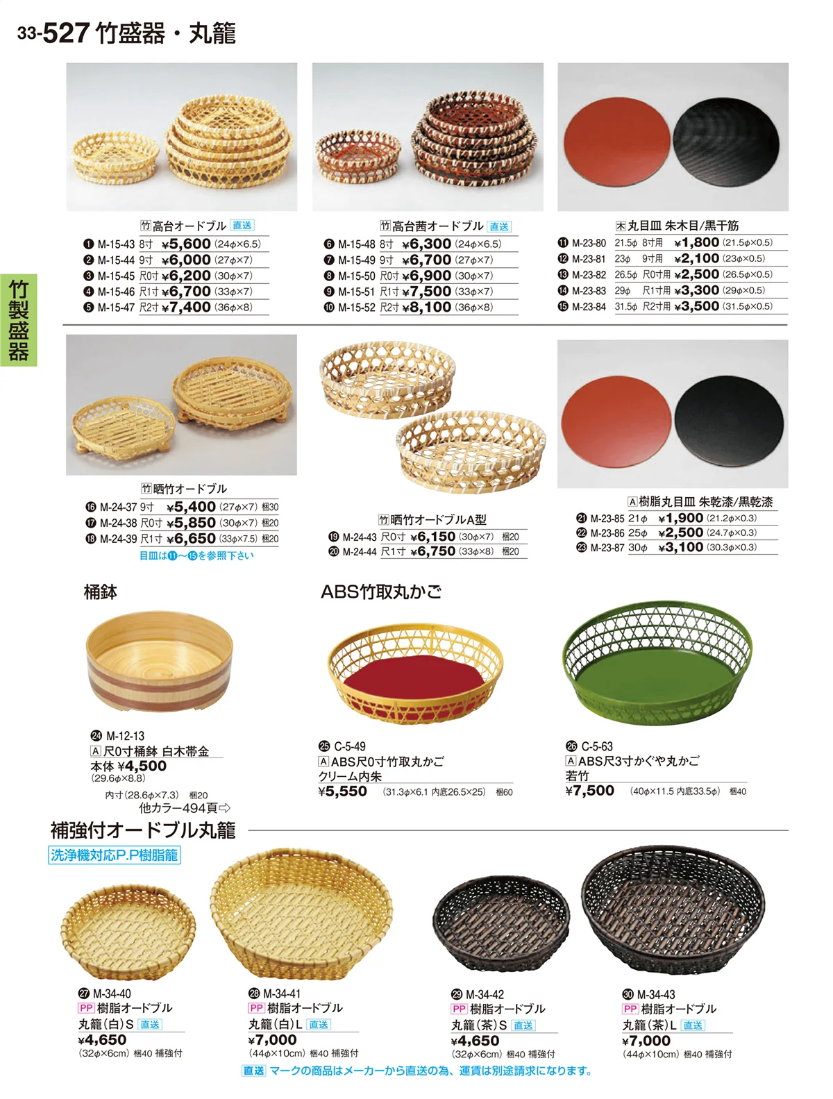 割烹漆器vol.33・ページ番号527・竹製盛器