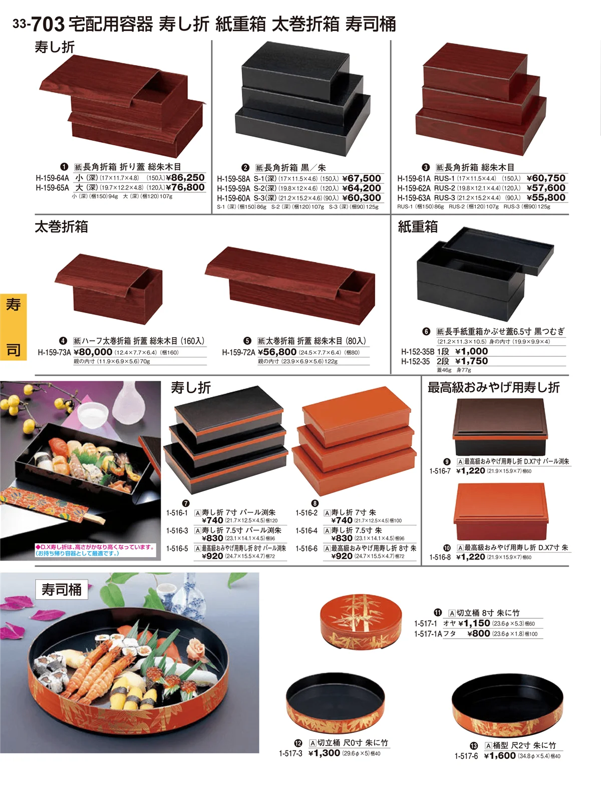 割烹漆器vol.33・ページ番号703・寿司